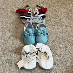 Kids Shoes Set 3-6 months - Red, Blue, White